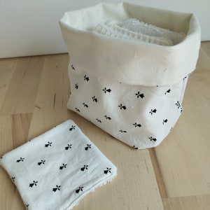 basket for washable wipes/cottons