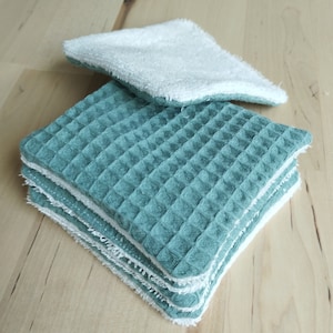 Washable make-up remover wipes in bamboo and honeycomb / Washable and reusable cotton squares