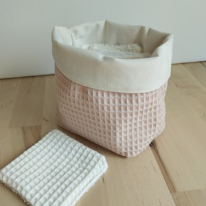 basket for washable wipes/cottons