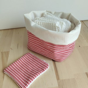 basket for washable wipes/cottons