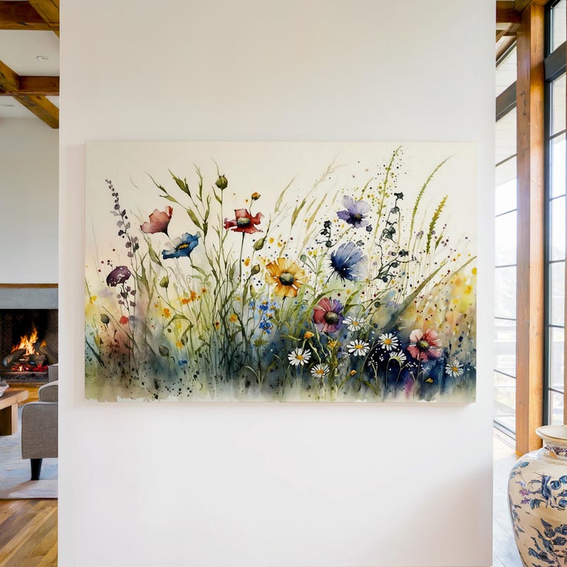 Wildflower Wall Art - Etsy