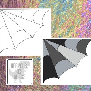 Stained Glass Spider Web Pattern | DIGITAL PATTERN DOWNLOAD Hobby Version
