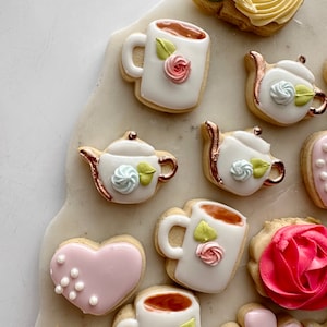 One dozen assorted Mini tea party cookies