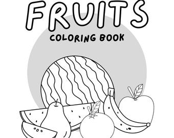 Libro para colorear de frutas - descarga digital