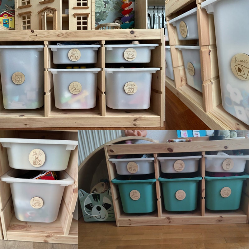 Ikea Trofast Storage Labels/wooden Label Discs/nursery Storage/ Kids  Storage Discs/custom Organiser Discs/playroom Inspiration/scandi Discs 