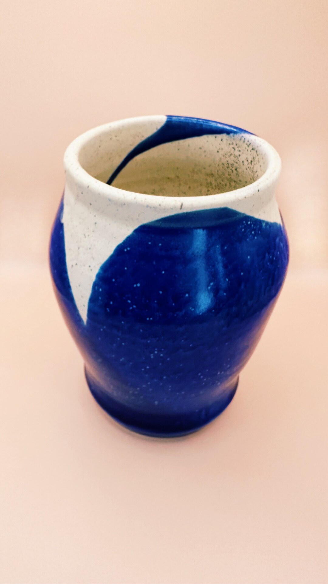 Royal Blue Speckled Vase Etsy