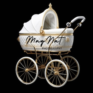 PNG ファイル !!! マタニティ背景オーバーレイ、ファインアートテクスチャ、白い高級乳母車、スタジオ背景オーバーレイ、ベビーカーデジタルベビーカー