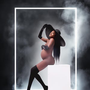 Smoke Room Maternity Digital Backdrop Set (6900x6900px, 300dpi)