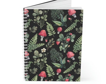Mushroom Notebook, Gift for Mushroom Lover, Notepad/Diary/To do list