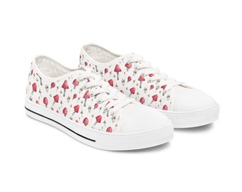 Mushroom/Cottage Core Women's Low Top Sneakers