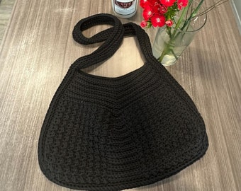 Handmade Crochet Shoulder Bag Crochet Checkered Tote Bag - Etsy