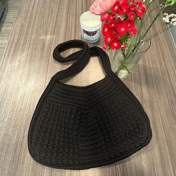 Black Crochet Bag - Etsy