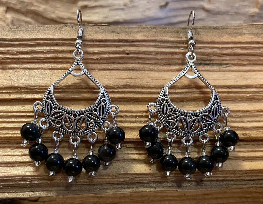Catalina Earring Obsidian Black main image 1