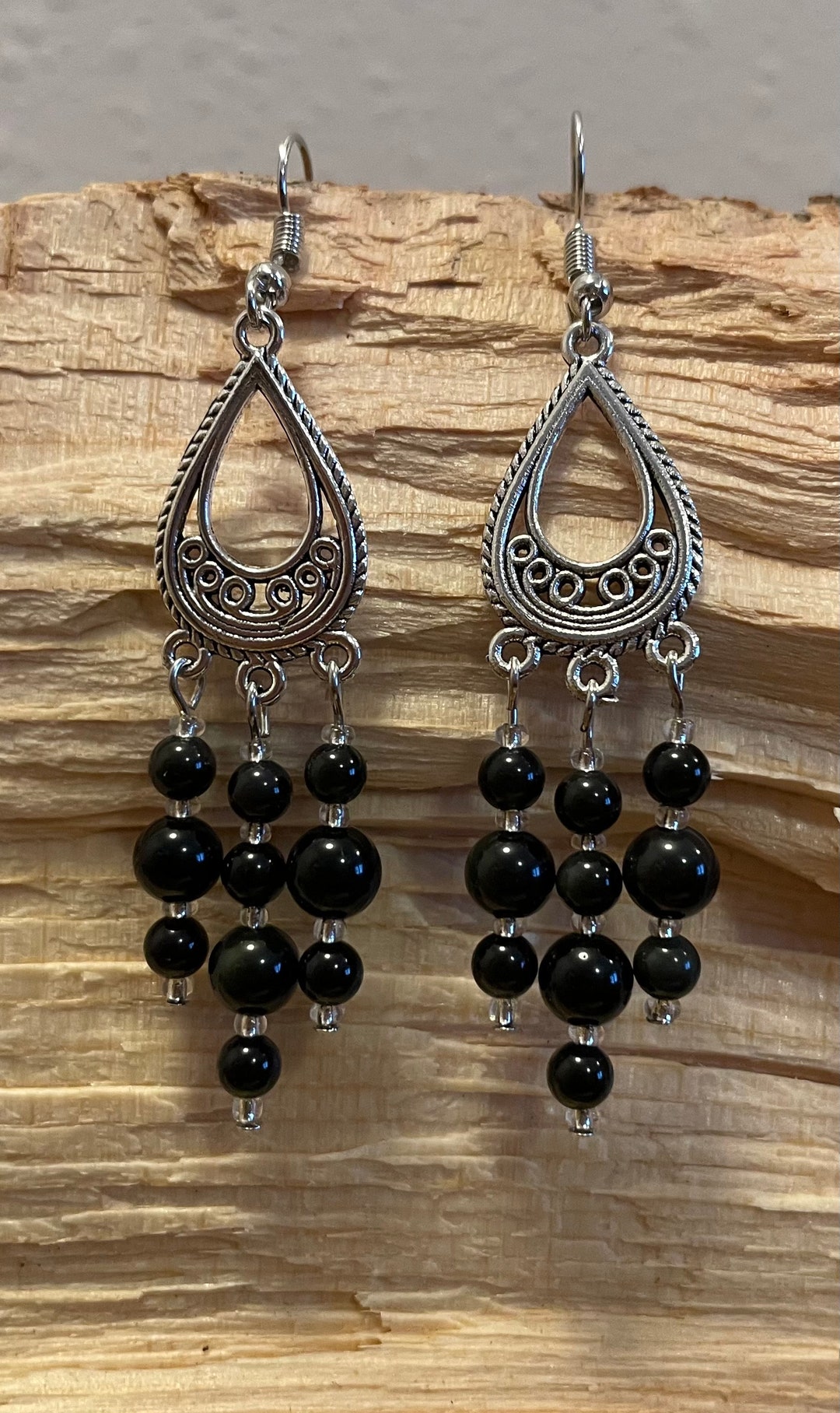Catalina Earring Obsidian Black main image 0