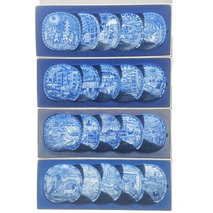 Gunnar Nylund / 50° anniversario / Rörstrand / Svezia / 1a quantità. /Firmato/Orig. / Piatti da Collezione 20 pz. /8/8cm / 1968-1987 /Art