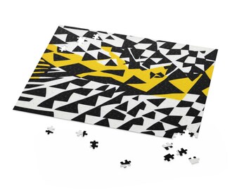 Abstract Black and Yellow Puzzle