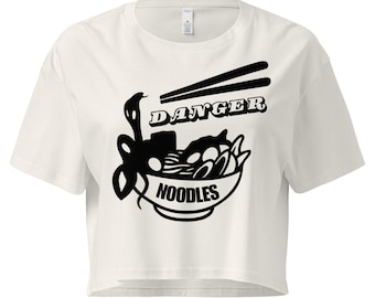 Frauen Gefahr Noodles Cobra Crop Top, Cobra Shirt, Reptil Design, Geschenk für Reptilienliebhaber, Reptil Hobbyist Geschenk, Reptilienhalter, Tiere