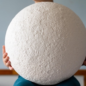 Ultra Large 3D Printed Moon Hanging Lamp 40cm with Realistic Texture -Unique Lunar Home Decor, Space decor,home decor, Celestial lighting.