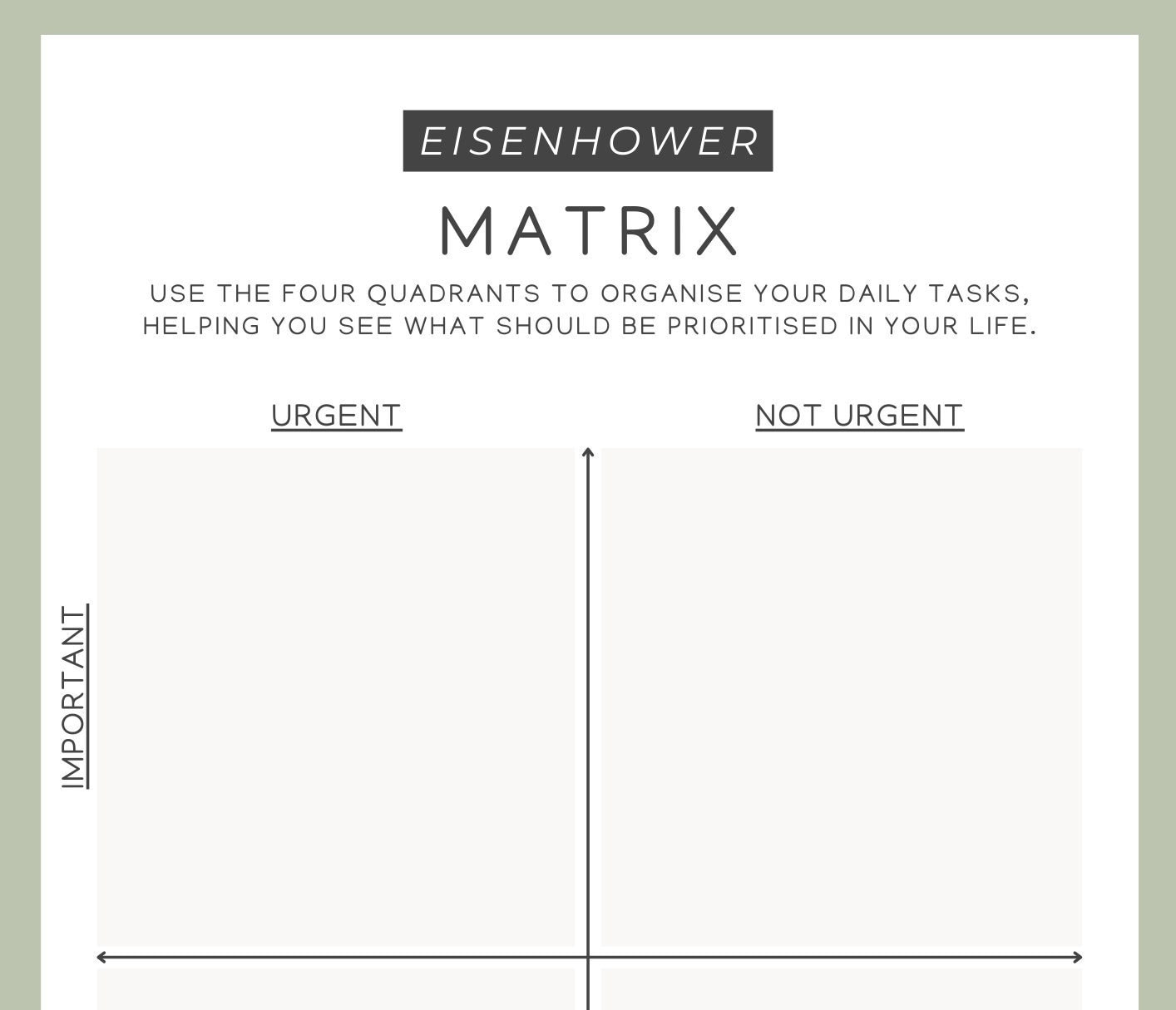 Eisenhower Matrix Worksheet Productivity Matrix Worksheet Digital Eisenhower Matrix Worksheet Productivity Matrix Worksheet Digital