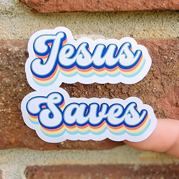 Jesus Saves Bumper Sticker Etsy
