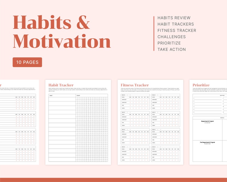 ADHD Planner Printable, ADHD To-do List, Adult Workbook, Daily Planner ...