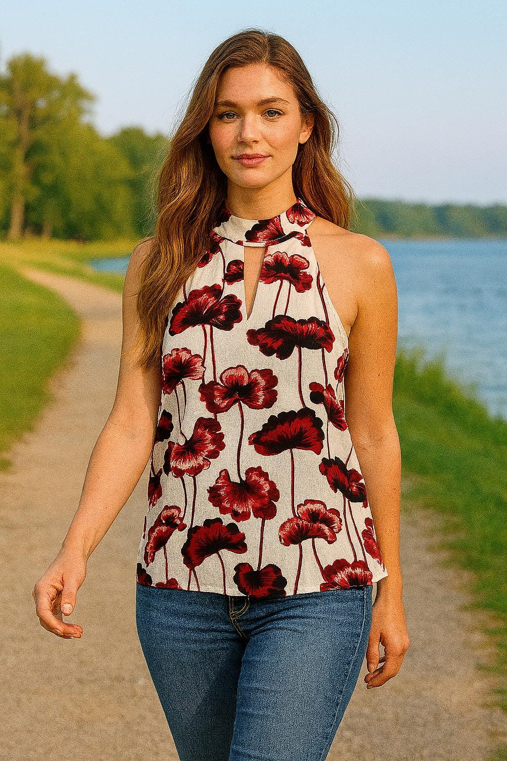 Red Poppy Blouse - Etsy