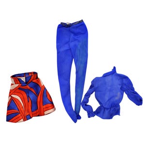 Barbie All American Girl #3337 – Vintage 1972 Mod Outfit – Shirt, Skirt, Tights – Patriotic Style – Mattel Best Buy Fashion