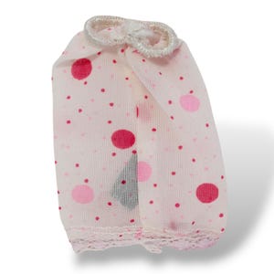 Francie Dance Party 1257 Polka Dot Slip – 1966 Vintage Mattel Outfit Piece – Barbie Cousin Doll Clothes – Pink & White Half Slip Only