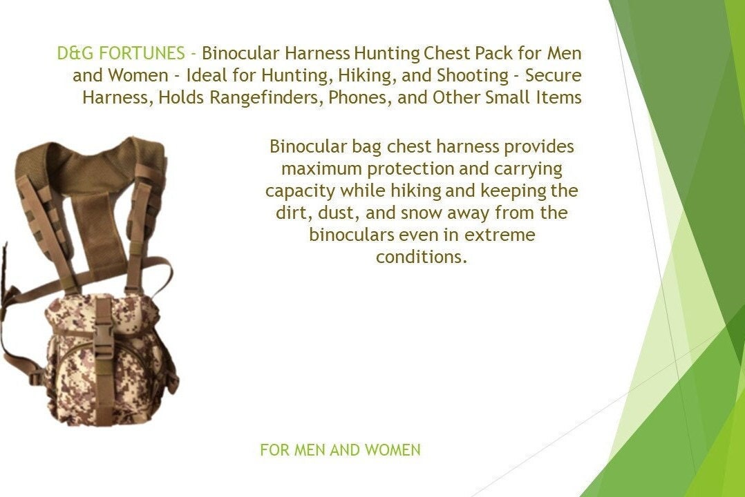 Binocular Harness Chest Backpack for Men and Women for Hunting and