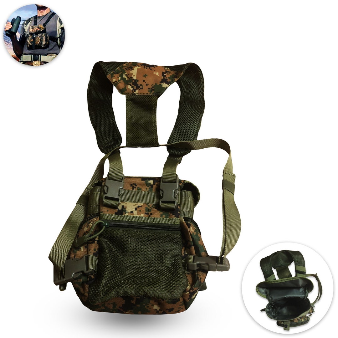 Binocular Harness Chest Backpack for Men and Women for Hunting and Hiking Secure Harness, Holds
