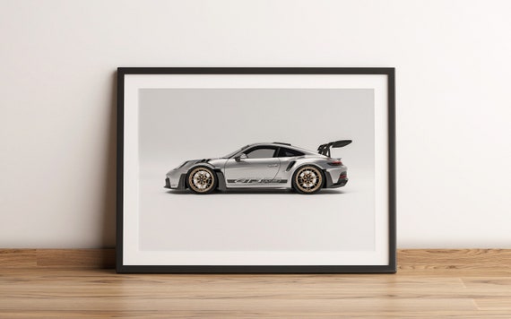 Porsche 911 (992) GT3 RS Poster Print / Studio Side View