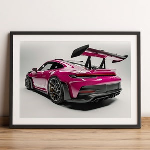 ポルシェ 911 (992) GT3 RS ルビースター ポスター プリント、デジタル画像