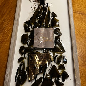 Recycled Smashed wine bottle