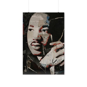 Collage Art Print, Martin Luther King Jr., ROLLED