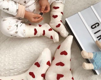 Chaussettes PARTNERLOOK MAMA BABY, chaussettes mère fille, chaussettes père fils, cadeaux de grossesse, idée cadeau pour future maman