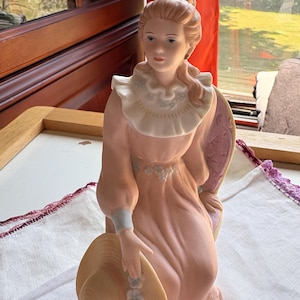 Vintage Homco Victorian Lady sitting on chair figurine