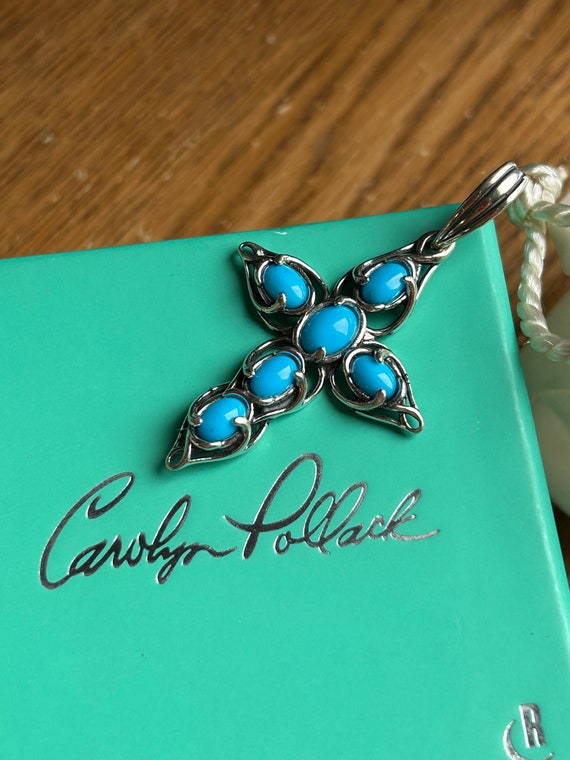 Vintage Carolyn Pollack sleeping Beauty Turquoise… - image 2