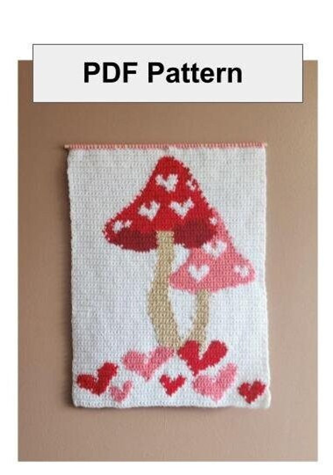 Trish McFerran Heart Mushroom Encaustic Art 504