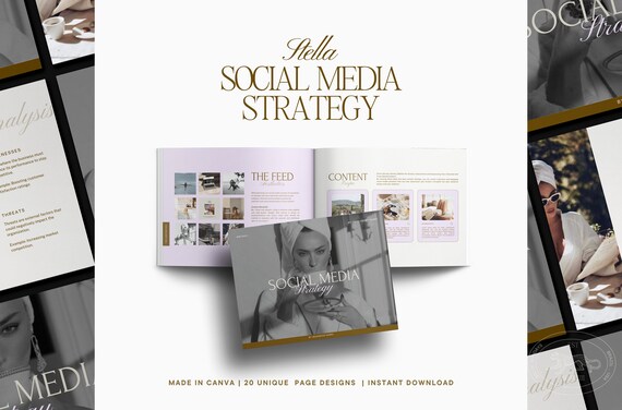 Social Media Strategy Canva Template: Client Online Presence Planner