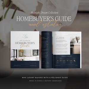 Luxury Real Estate Homebuyer Guide: Realtor Marketing Kit (Canva Template)