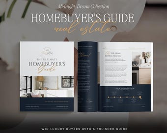 Luxury Real Estate Homebuyer Guide: Realtor Marketing Kit (Canva Template)