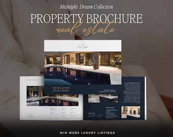 Luxury Real Estate Brochure Canva Template: Realtor Marketing Kit