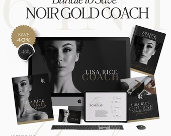 Aesthetic Coach Canva Template Bundle Welcome Packet, Website, Webinar Slide Deck, Course Planner, Services and Pricing Guide, Business Card