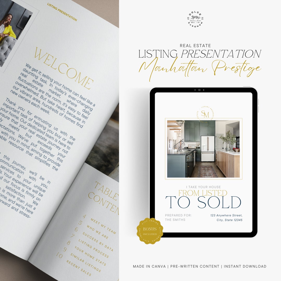 Real Estate Listing Presentation Canva Template: Realtor Marketing ...