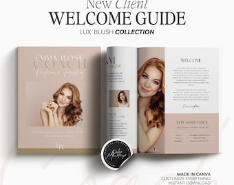 Blush Welcome Packet Template: New Client Onboarding Guide (Canva Editable)