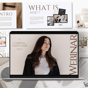 Coach Webinar Slide Deck Template | Pitch Presentation for Online Masterclass | Luxury Canva Design coaches, Consultants, Service Providers