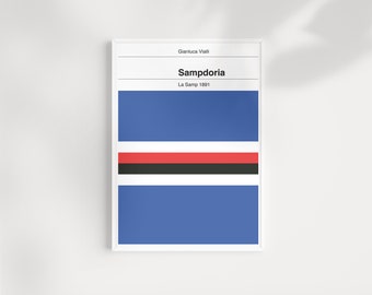 Sampdoria Football Print - Personalised - Unframed