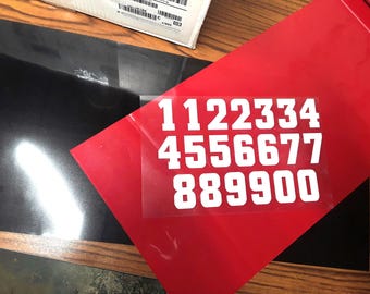 Set of 20-  1"  Numbers- HTV- Iron on