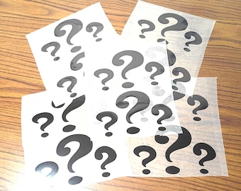 Set of 10- Clusters of 3- Question Marks- HTV- Iron on