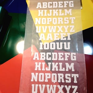Set of 82-  HTV- Iron on- 3.5" Letters With PUNCTUATION